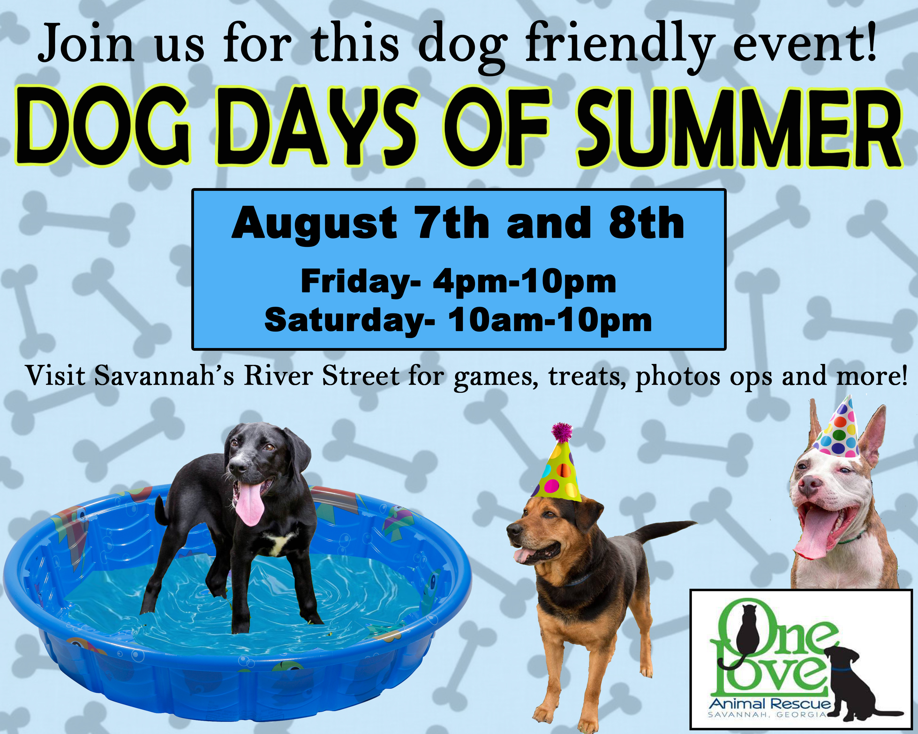 Dog Days of Summer EventBring your Humans! One Love Animal Rescue